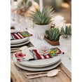 thumbnail image 5 of Puerto Rican Flag Cloth Napkins Set of 4 Reusable Dinner Napkins, Vintage Country Truck Flowers Wooden Grain Cocktail Napkin Washable Table Napkins for Wedding/Holiday Party/Baby Shower 20"x20", 5 of 7