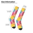 thumbnail image 2 of Rateoe Colorful Wool Balls Pattern Women’s Knee High Crew Socks,Trouser Socks Comfortable, Breathable, Moisture-Wicking and Soft, 2 of 6