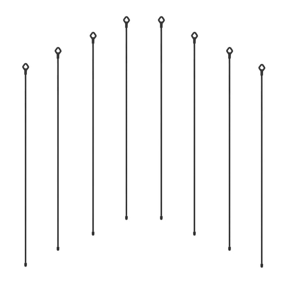 Uxcell Silicone Cable Ties, 24 Inch Reusable Twist Cable Ties Heavy Duty Bendable for Bundling Holding, 8 Pcs, Black