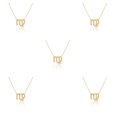 thumbnail image 1 of Sonducket Ins Twelve Zodiac Sign Retro Constelaciones Tema Zodiaco Collar Ins Charm Cómodo colgante a prueba de herrumbre Virgo oro Virgo oro 5Conjunto, 1 of 6