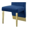 thumbnail image 4 of Navy Blue Tufted Velvet Accent Side Chairs with Gold Chrome Detailing (Set of 2), 4 of 4