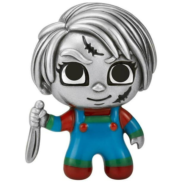 Charm muñeco terror plata s925 CharmChucky 1Pza Plata S925 Chapa Charm Separador Chucky Plateado/Rojo/Verde/Azul
