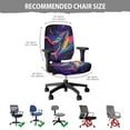 thumbnail image 6 of SCRAWLGOD Colorful Splash Whale Set of 2 Stretch Cover for Office Chair Seat Comfortable Non-Slip Desk Chair Seat Protector Split Easy to Install Swivel Chair Cover, 6 of 7