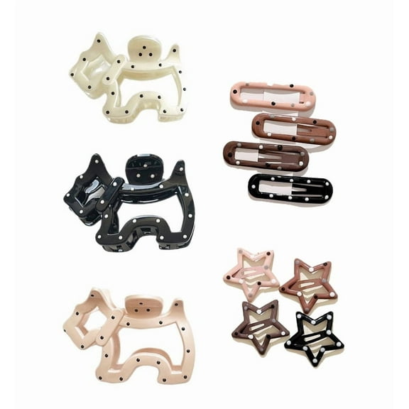 Crusward 11Pcs Hair Accessories Set for Girls, Cloud Claw Clips and Cute Snap Hair Pins for Thick Thin Fine Hair for Women and Girls