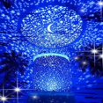 thumbnail image 5 of Proyector de estrellas LED de cielo estrellado de fondo marino para dormitorio, luz nocturna para niños, lámpara de luna de Color nocturno para niños, bebés, adolescentes y adultos, 5 of 5