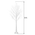 thumbnail image 6 of Christmas Gift! 5 FT Christmas Tinsel Slim Trees ,Collapsible Artificial Pencil Xmas Tree Reusable with Plastic Stand for Fireplace & Office & Classroom,Party Decor-Silver, 6 of 9