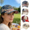 thumbnail image 2 of BSJJY 250th Anniversary USA Hat, USA 250th Anniversary Distressed Casual Cap, Retro American Tribute Hat Gift Honoring Patriots & Veterans (C), 2 of 8