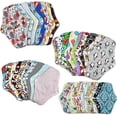 thumbnail image 1 of 10PC Reusable Menstrual Pads,Bamboo Cotton Panty Liner Washable Reusable Menstrual(Random pattern), 1 of 5