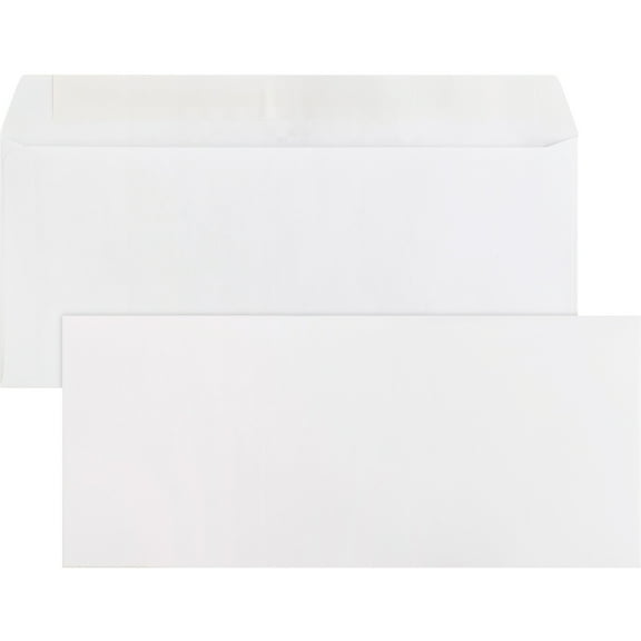 Business Source, BSN04646, Plain Peel/Seal Business Envelopes, 500 / Box, White