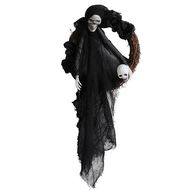 Spooky Halloween Decoraciones Scary Halloween Decor para pared (negro)
