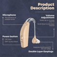 thumbnail image 2 of Elderly Loudspeaker Headphones Hearing Device with Magnetic Charging Portable Wireless Sound Amplifier,Blue & White, 2 of 5