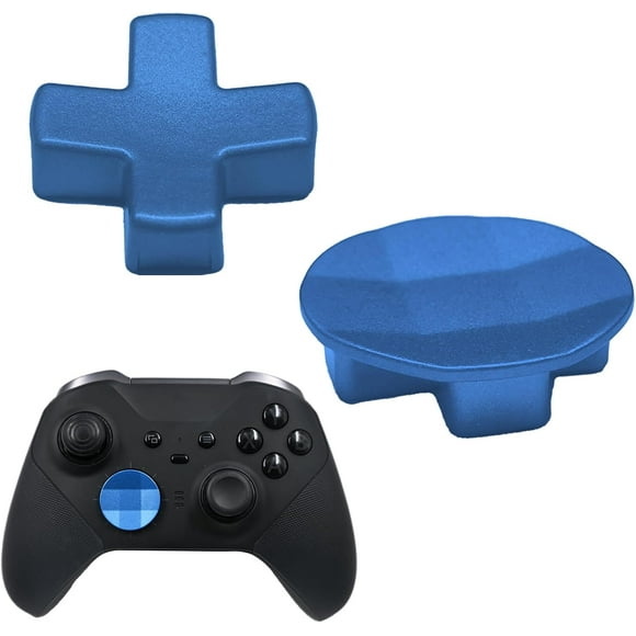 TRAHOO-2 in 1 Metal D-Pads for Xbox One Elite Series 2,Elite Controller Metal D-Pads,Directional Pad Button Kits Replacement Parts for Xbox Controller Series 2 Core/Elite Series 2 Controller(Blue)