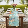 thumbnail image 4 of Table Runners 60 Inches Long Dress Scarves, Ocean Starfish Seaweed Farmhouse Kitchen/Dining Table Runner, Small Coffee Tablerunners, Summer Coastal Beach Shell Coral Teal 13x60 Inch, 4 of 9