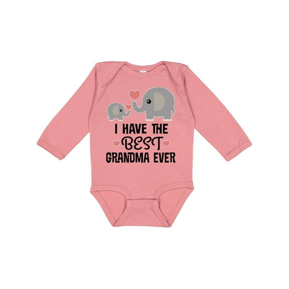 Inktastic Grandkids Best Grandma Ever Boys or Girls Long Sleeve Baby Bodysuit