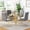 Gold+4 Gold-Gray Chairs, variant on 5-Piece Round Dining Set, Modern 37" Clear Tempered Glass Table and 4 PU Leather Padded Chairs for Kitchen, Small Spaces, Apartment