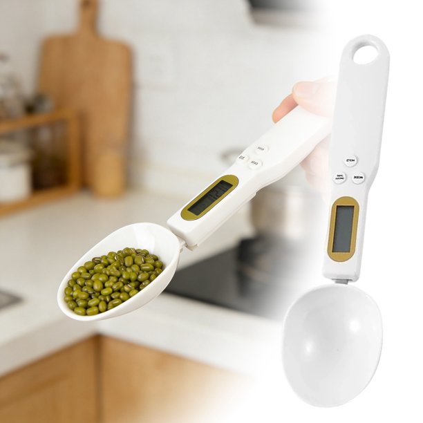 Cuchara con báscula de cocina digital, batería recargable y pantalla LCD para medir con precisión el peso de los alimentos