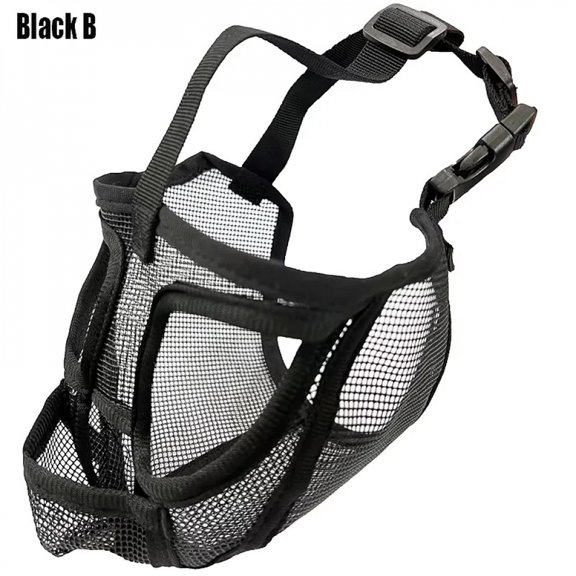 Pet dog mask, bulldog mask, short mouth dog anti-biting, anti-eating,anti-barking,adjustable,breathable,universal pet supplies
