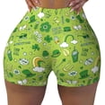 thumbnail image 2 of Lsque St. Patrick's day1 Pattern High Waisted Biker Shorts for Women-Tummy Control Fitness Athletic Workout Running Yoga Gym Shorts,Moisture-Wicking-Large, 2 of 8