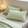 thumbnail image 2 of Pillow Covers,Soft Sweatproof Comfortable Pillow Case for Sleeping | Waterproof Quilted Breathable Stain Resistant Pillowcase | Bedroom Bedding,29.1x18.9 Inch,Green, 2 of 7