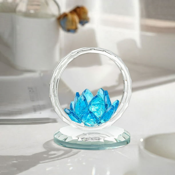 Adornos De Cristal 1 Adorno De Cristal Azul Cielo, Elegante Decoración Interior Para El Hogar Y El Coche, Regalo De Cumpleaños, 7x6x6cm Rkxzt