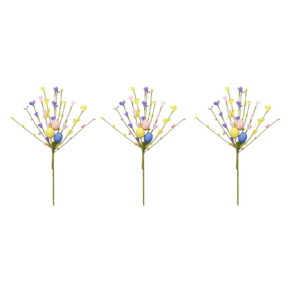 Fiudx Palillos de Pascua, Decoración de Flores Artificiales Coloridas, Material Plástico Resistente, Tamaño Ideal para Arreglos Florales, Uso Versátil En Interiores y Exteriores, Perfectos para Celeb
