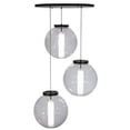 thumbnail image 5 of Meyda 152074 34 in. Bola Cilindro 3 Light Cascading Pendant, White, Black & Clear, 5 of 5