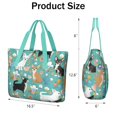 thumbnail image 3 of Tote Bag for Women - Chihuahua and Flower Florals Shoulder Bag - Large Utility Work Duffle Bag with Zipper Handbag for Travel, Work, Sprots, 3 of 5