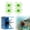 4 Green, variant on 4Pc Dice Bait, Fuzzy Baits for Bass Fishing, Floating TPR Swimbait with Reflective Stars,Tentacle Creature Lure, Sea Urchin Bait Soft Plastic Baits, Wacky/Neko Rig and Finesse, Slow Sinking