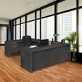 thumbnail image 2 of Regency Legacy 71 x 35 in. U Desk with Double Pedestal & 47 in. Bridge- Ash Grey, 2 of 7