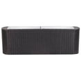 Garden raised bed 120×24×40 cm poly rattan black