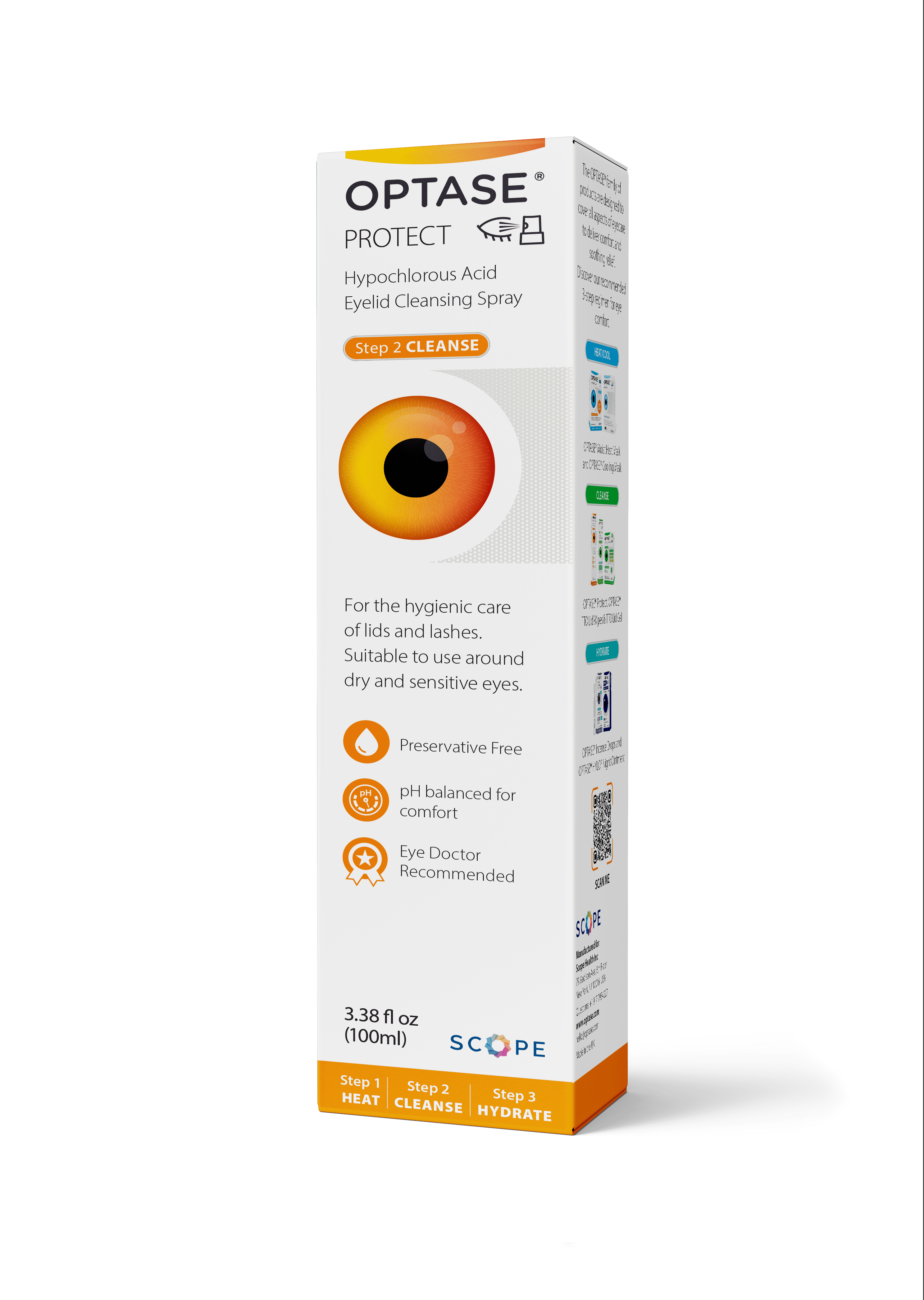 OPTASE Protect Eyelid Cleansing Spray - Hypochlorous Acid Spray for Daily Protection