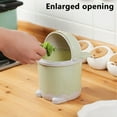 thumbnail image 5 of Small Trash Can with Lid, Mini Trash Can for Bathroom, Office and Bedroom, Small Bathroom Garbage Can with Swing Top, Compact Waste Basket for Desk, Dorm & Home, Green - Xuniizn, 5 of 7