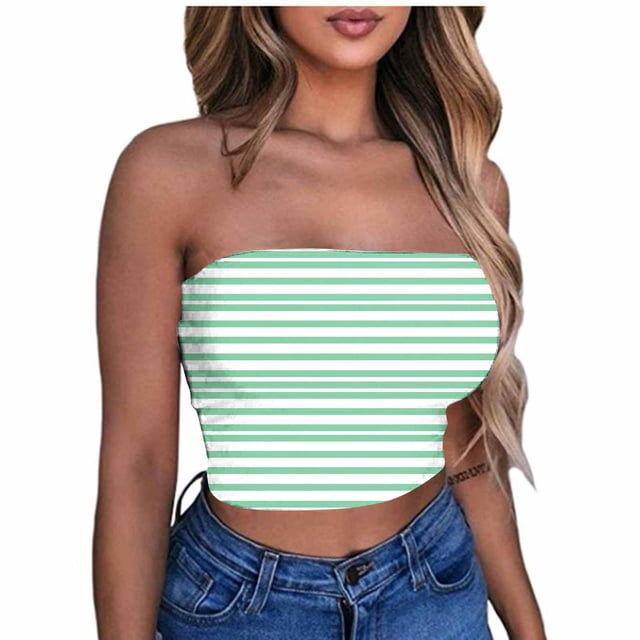 Birdeem Tube Tops Womens Printed Strapless Yoga Exercise Chest Wrap Pullover