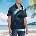 thumbnail image 2 of Lsque Undersea Shark pattern Hawaiian Shirt for Men, Unisex Summer Beach Casual Short Sleeve Button Down Shirts-XX-Large, 2 of 9