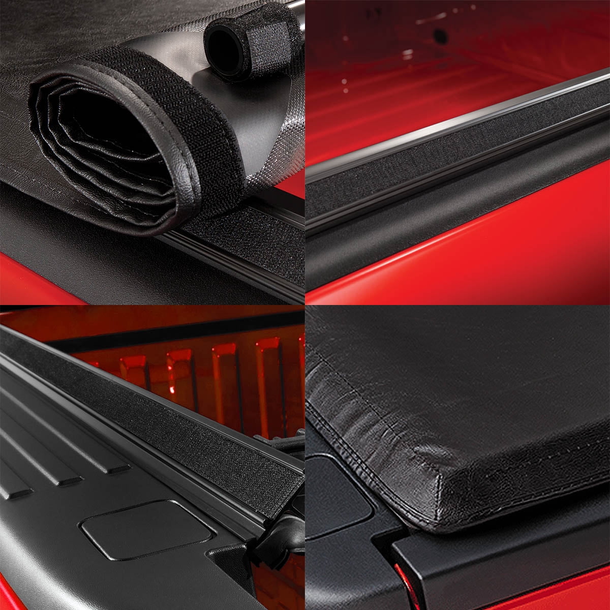 DNA Motoring For 09-22 Dodge Ram 1500 5.7 Ft Fleetside Truck Bed Soft Top Roll-Up Tonneau Cover