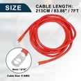 thumbnail image 4 of Cable de inversor de batería marino para automóvil Unique Bargains 8AWG 5/16 pulgadas robusto de cobre de batería 1 pieza rojo 7 pies, 4 of 7