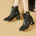 thumbnail image 6 of POROPL Womens Boots Mid Calf Fashion Zip Up Shoes,Boots for Saving Size 3, 6 of 7