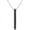 White, variant on Real 925 Sterling Silver 14K Yellow Gold Plated Round Cut Black Diamond Vertical Bar Pendant Necklace For women