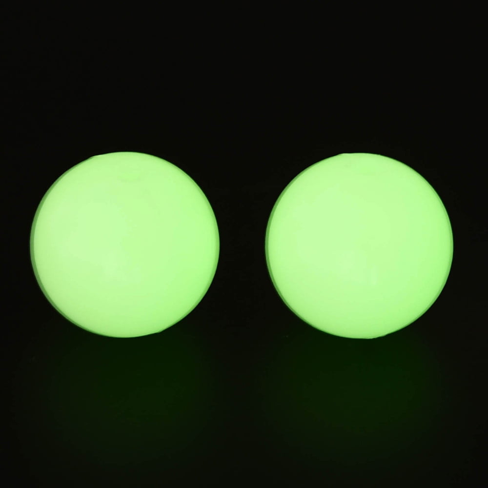 Luminous Acrylic Beads Glow in the Dark Round Light Green 20mm Hole: 3.5mm DIY