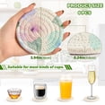 thumbnail image 4 of Hibiscus Blooms 4in Bar Coasters Set of 6 with Storage Rack Durable Heat Resistant, 4 of 7