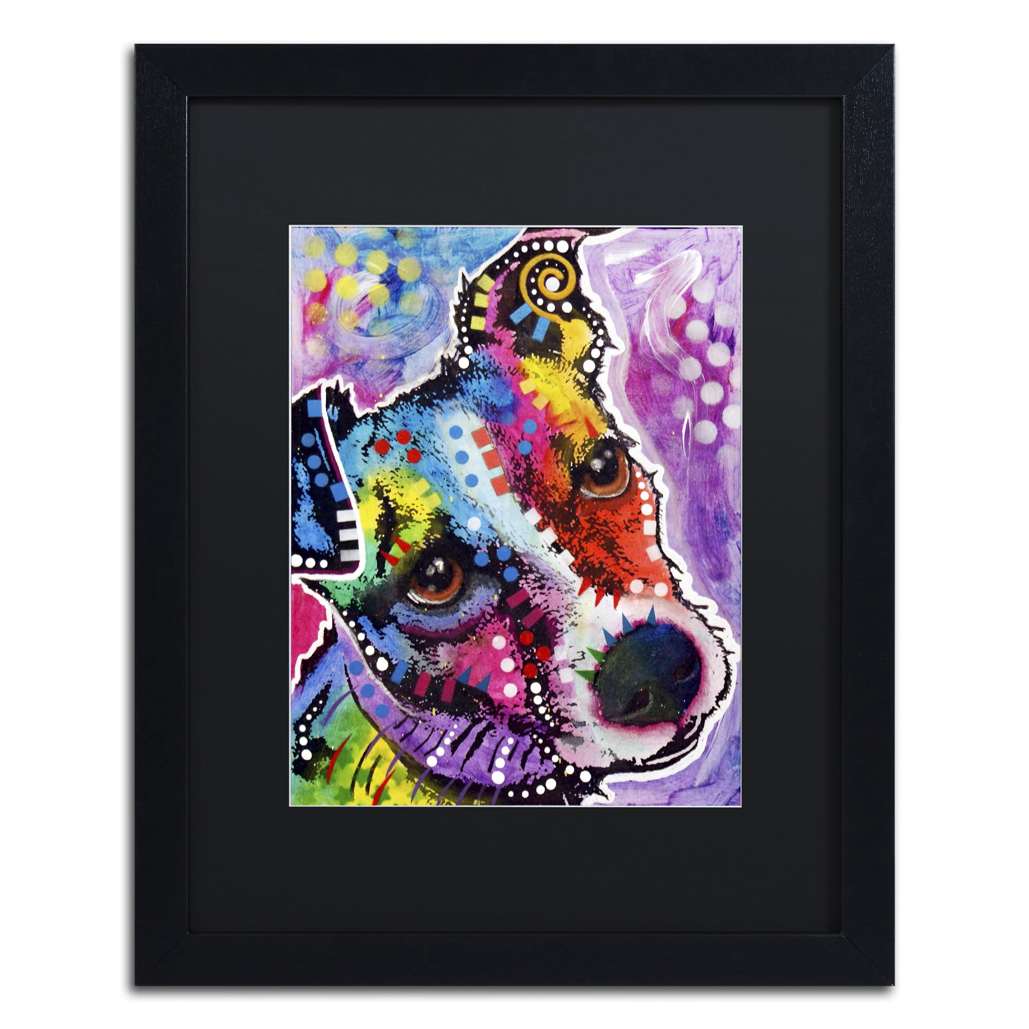 Trademark Fine Art "Dreamy Jack" Canvas Art by Dean Russo, Black Matte, Black Frame