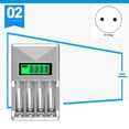 thumbnail image 2 of Battery Charger With 4 Slots Smart Battery Charger For Aa / Aaa Nicd Nimh Rechargeable Batteries Lc, 2 of 5