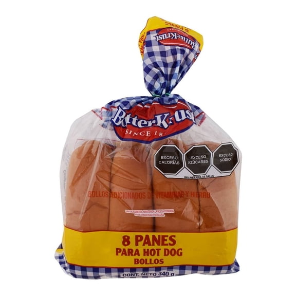 Pan para hot dog Butter Krust 8 pzas