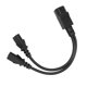 thumbnail image 5 of Cables de alimentación divisores en Y hembra IEC320 C14 a 2 X C13 1 en 2 salidas 2500W 10A 250V Cable de extensión de alimentación para monitores LCD, 5 of 5