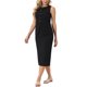 thumbnail image 4 of Conjunto de falda de 2 piezas de verano para mujeres, conjunto de trabajo de negocios, blazer sin mangas con botones y falda lápiz en negro, 4 of 6
