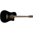 thumbnail image 2 of Fender CD-60SCE Solid Top Dreadnought Acoustic-Electric Guitar - Black w/ Gig Bag, 2 of 9