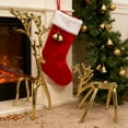 thumbnail image 4 of Christmas Decorations - Black Reindeer Statues - Modern Xmas Figurines - Table Centerpieces - Elegant Indoor Holiday Decor - Ideas for Mantel Living Room Bedroom Office (Gold A+B), 4 of 13