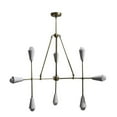 thumbnail image 2 of The Karma Pendant 9 Light Mid Century Brass Sputnik chandelier light Fixture, 2 of 3