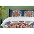 thumbnail image 4 of Ambesonne Vintage Duvet Cover Sets, English Bus Grunge Art, 2-Queen, Blue Red Beige, 4 of 7