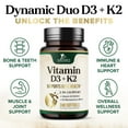 thumbnail image 5 of Vitamin D3 K2 5000 IU Plus with K2 (MK-7) 100 mcg - Vitamins D & K Complex Supplement for Bone, Teeth, Muscle, Calcium Absorption, Supports Immune & Heart Health, Non-GMO, Oil Formula - 240 Softgels, 5 of 10